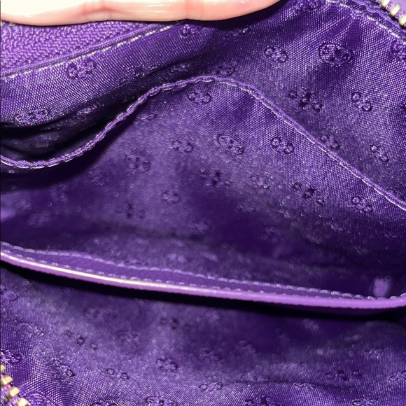 Tory Burch Violet Landon Large Leather Wristlet Clutch NWOT - Picture 11 of 13